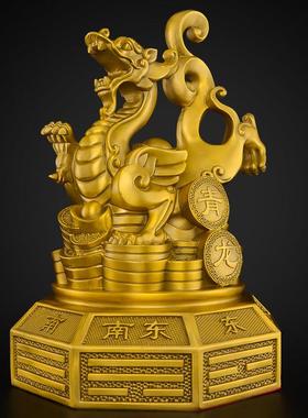 黄铜四神兽摆件青龙白虎朱雀玄武客厅家居装饰工艺品大号四方位