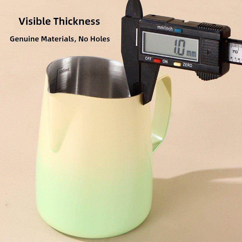 食品级不锈钢咖啡拉花杯渐变色打奶泡杯304钢带刻度便携拉花器具,淘宝优惠券,粉丝福利购,淘宝优惠卷