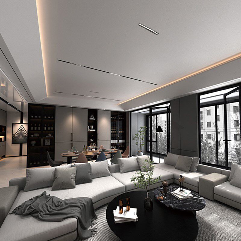 LED格栅线条灯家用无主灯暗装多眼嵌入式客厅方形长条五十头射灯,淘宝优惠券,粉丝福利购,淘宝优惠卷