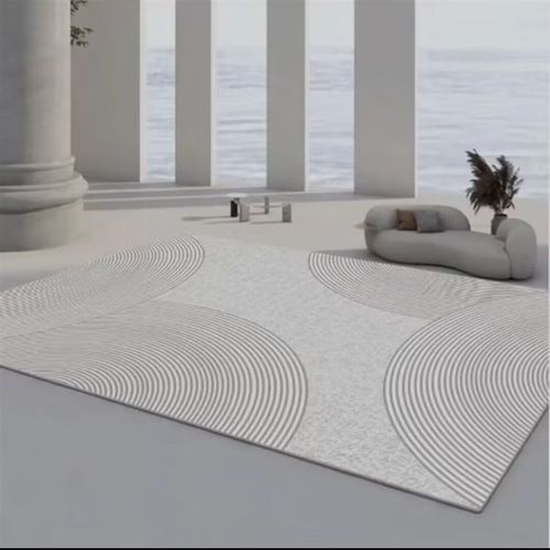 客厅法式仿羊绒地毯奶油风高级简约沙发茶几毯家用卧室床边地垫 - 图3