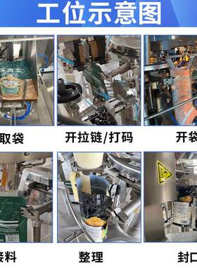 自立预制袋给袋式粉末包装机面粉调味品添加剂包装机成品袋分装机