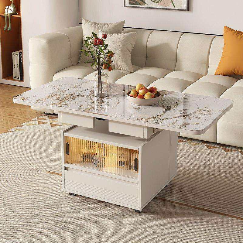 移动茶几可升降折叠小户型客厅家用多功能约岩板茶桌沙发边柜边几,淘宝优惠券,粉丝福利购,淘宝优惠卷