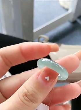 青梅绿茶素圈戒指环菩提根手w工自制diy古风情侣白茶清欢闺蜜饰品