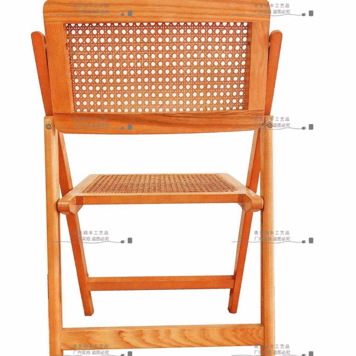 厂家直销椅子餐椅藤编折叠椅实木收纳耐用静音阳台餐桌椅北欧风,淘宝优惠券,粉丝福利购,淘宝优惠卷