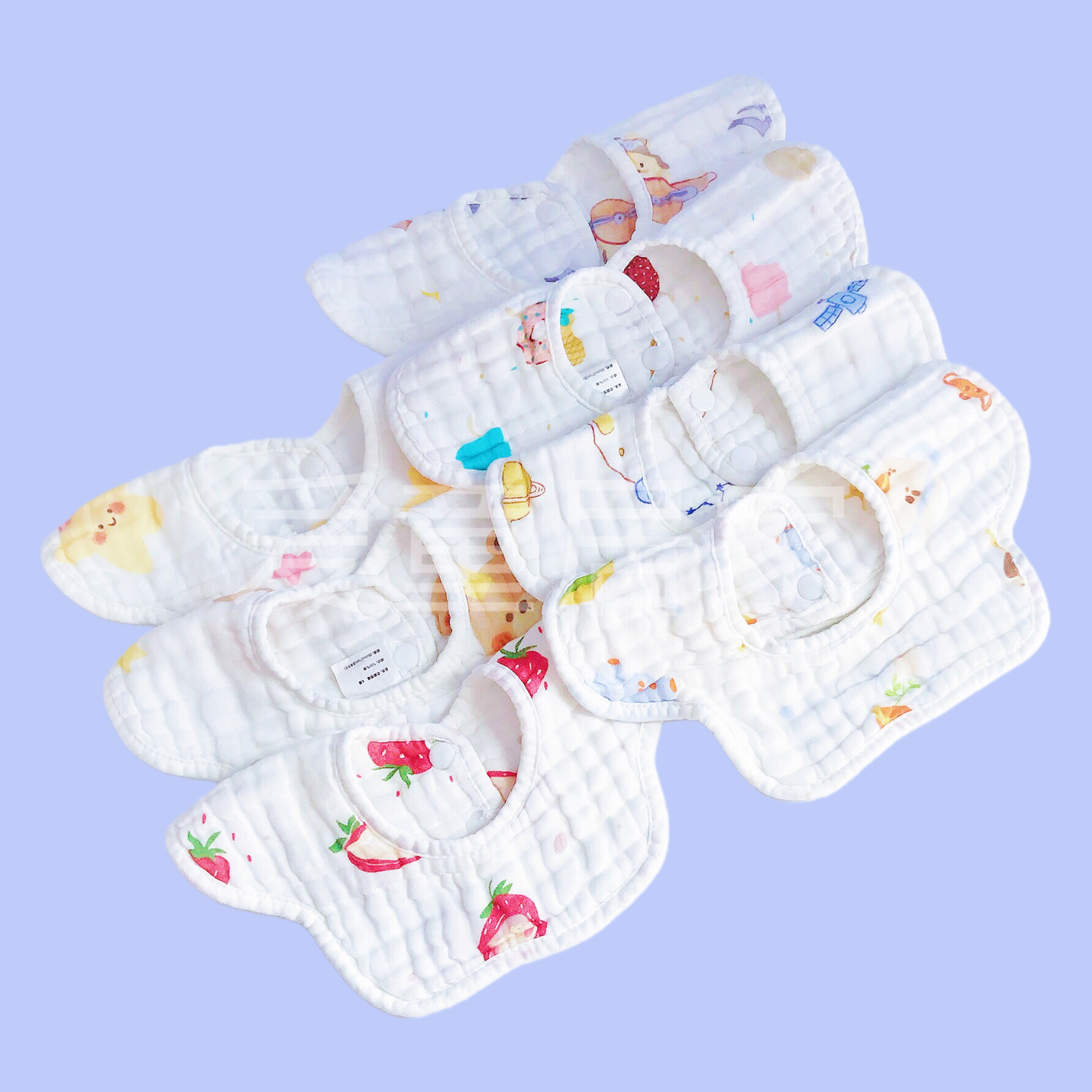 婴儿围嘴宝宝纯棉纱布口水巾a类全棉新生儿加厚围嘴柔软透气吸水,淘宝优惠券,粉丝福利购,淘宝优惠卷