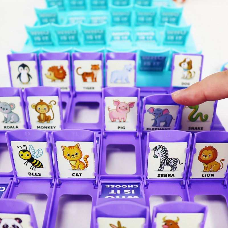 猜猜我是谁卡牌游戏桌游儿童益智玩具幼儿逻辑思维训练W双人PK对 - 图1