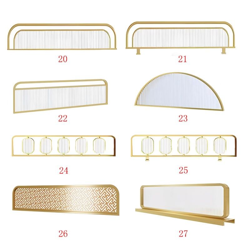 长虹玻璃餐厅卡座矮隔断铁艺不锈钢火锅饭店烧烤酒吧屏风围栏定制 - 图2