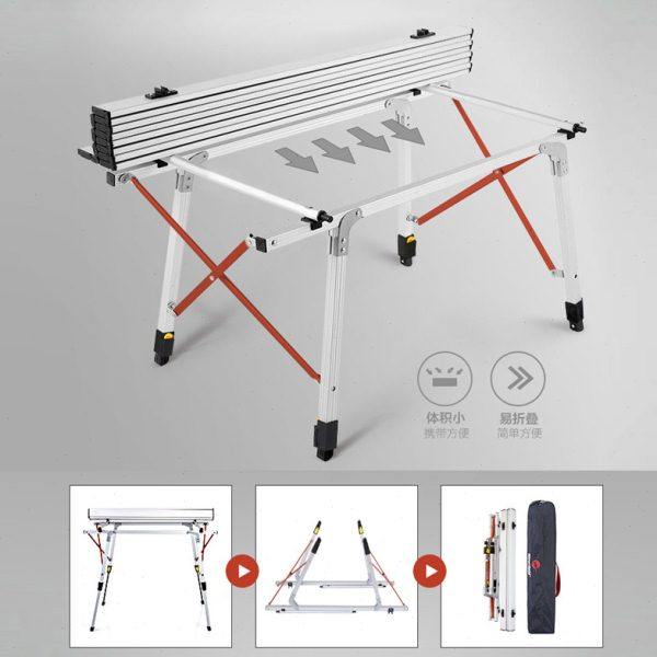 我飞户外便携铝合金蛋卷折叠桌网兜烧烤露营野餐旅行摆摊聚会桌子,淘宝优惠券,粉丝福利购,淘宝优惠卷