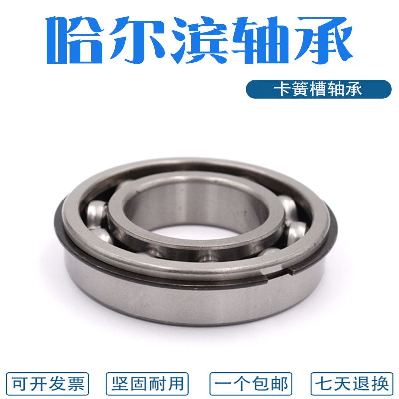 哈尔滨轴承带卡簧槽 6207N 6208N 6209N 6210N 6211N 6212N 6213N - 图2