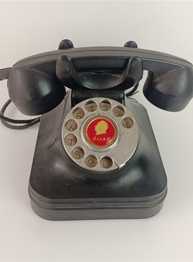 红色怀旧老物件老式电话机手摇拨号机磁石电话机战争纪念道具摆件