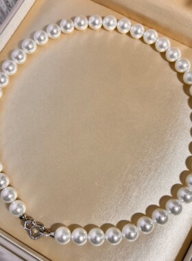 2026新款澳母贝珍珠项链女葫芦扣澳白色正圆强光颈链锁骨链女