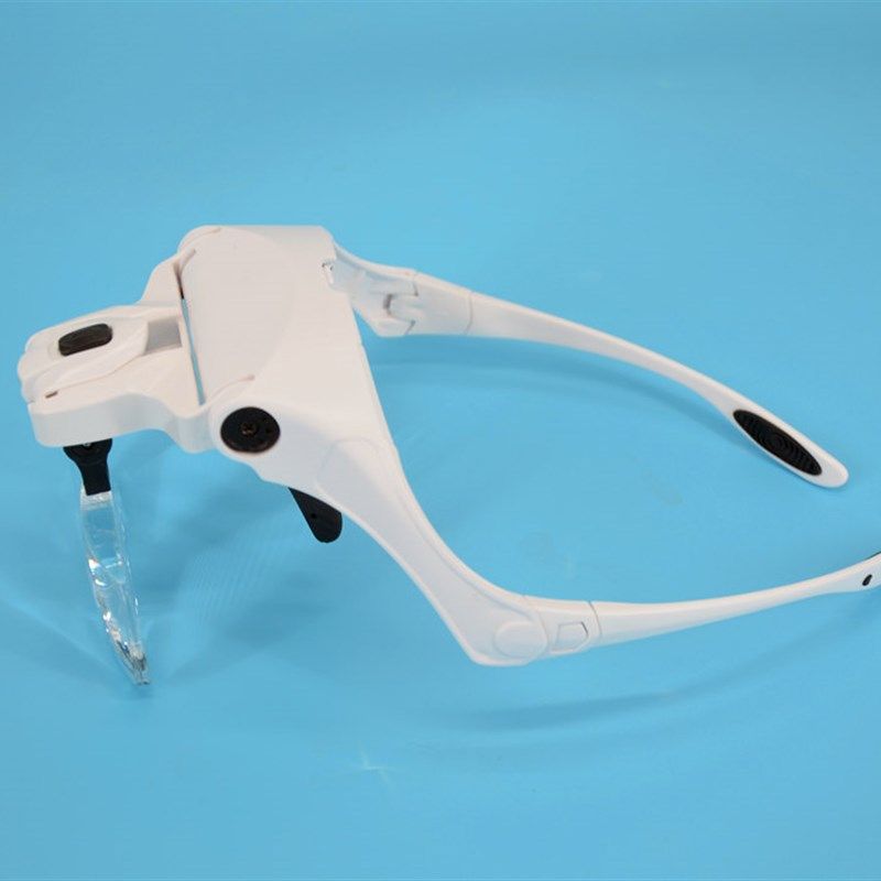 New product launch, head-mounted magnifying glass with LED light, electronic clock, mobile phone repair, seal carving for reading and reading by the elderly