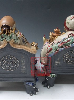 陶瓷工艺品 石湾公仔 寿星公寿星婆 我的福禄寿