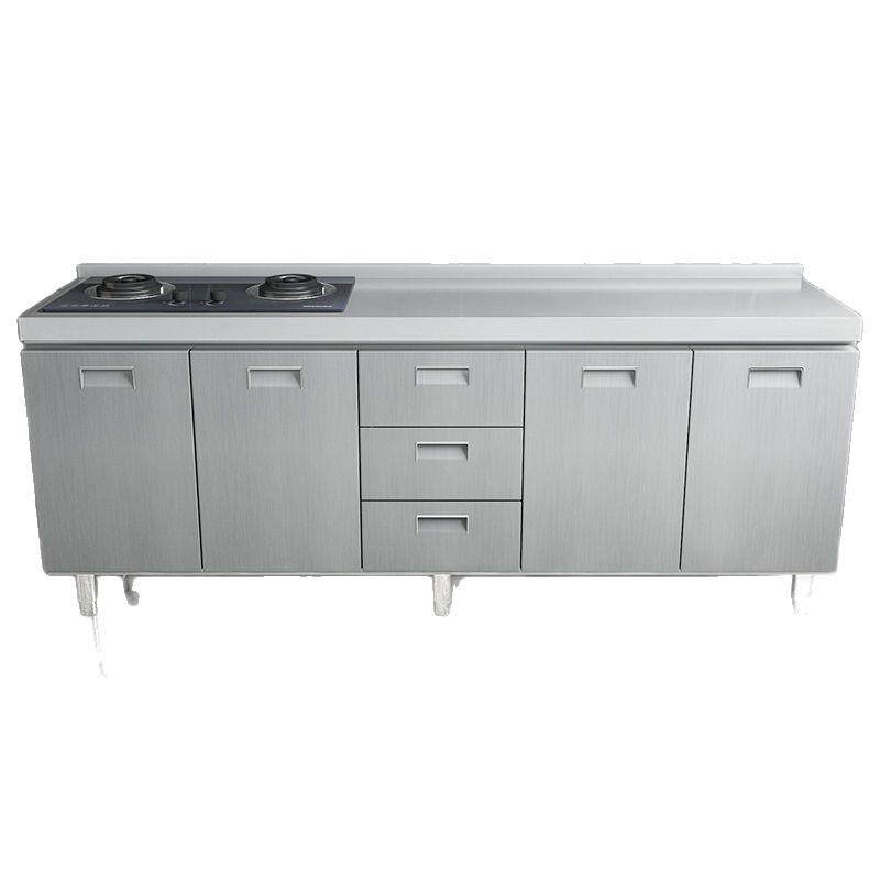 全不锈钢橱柜厨房304家用简易灶台储物收纳碗柜一体餐边柜小户型,淘宝优惠券,粉丝福利购,淘宝优惠卷