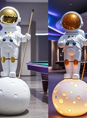 台球厅黑8卡通公仔模型玻璃钢雕塑桌球I俱乐部店铺门口装饰大摆件