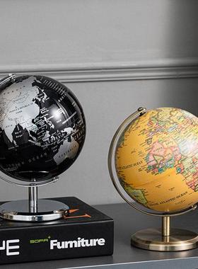 现代轻奢高档地球仪摆件办公室书房桌面摆设客厅电视柜家居装饰品