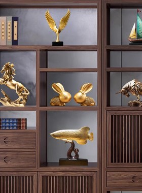 新中式老板办公室酒柜摆r件轻奢高档领导高端大气书柜装饰品工艺