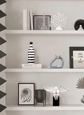 酒柜摆件套装组合高级感艺术软装饰品客厅电视柜民宿样板间摆设