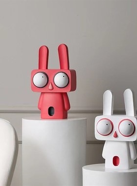 创意搞怪兔子桌面摆件儿童房客厅电视柜装饰品酒柜乔迁新居吉祥物