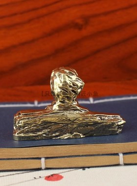 纯黄铜青年毛主席铜像小号塑长沙橘子洲头铜半身像车载中控台摆件