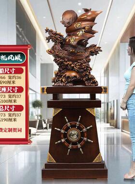 龙船摆件一帆风顺船大落地摆件公司酒店开业庆典贺礼1.6米招财船