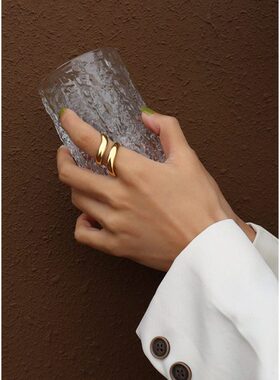 饰品指环复开口欧美形冷淡风蛇风尾戒嘻哈指食指戒指女 指环尾 戒