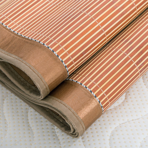 凉席竹席2.0米席子学生单人宿舍双面折叠冰丝草席1.8m床1.5 1.2 - 图0