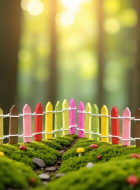 苔藓微景观生态瓶造景DIY装饰品小摆件长款栅栏盆景篱笆围墙护栏