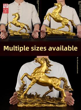 采购产品青铜马饰品，黄铜马成功，客厅入口大厅，十二生肖马饰品