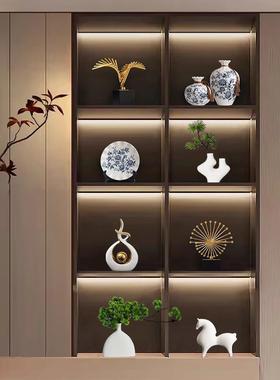 现代新中式禅意摆件高档创意客厅玄关酒柜电视柜家居办公室装饰品