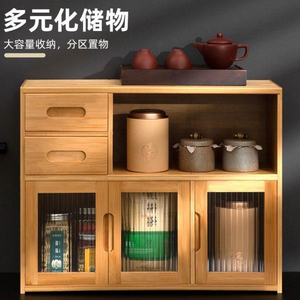 茶叶置物架茶水柜子茶台小茶桌台面家用实木功夫边几茶具边柜茶盘,淘宝优惠券,粉丝福利购,淘宝优惠卷