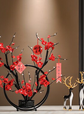 客厅电视柜寓意的家居饰梅乔迁新居新婚送礼工艺品