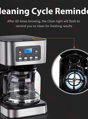 12-Cup English Digital Coffee Maker Machine Keep Warm timing