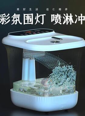 美规跨境110V伏电动按摩泡脚桶高深足浴盆洗脚盆自动恒温加热家用