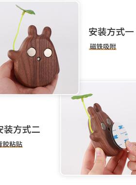 日式龙猫黑胡桃风铃多巴胺挂件入户提醒门铃铜铃铛治愈系乔迁礼物