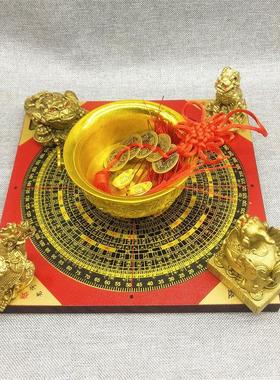 黄铜五行大阵风水摆件开运聚财阵开运旺财阵聚宝盆吉象葫芦四神兽