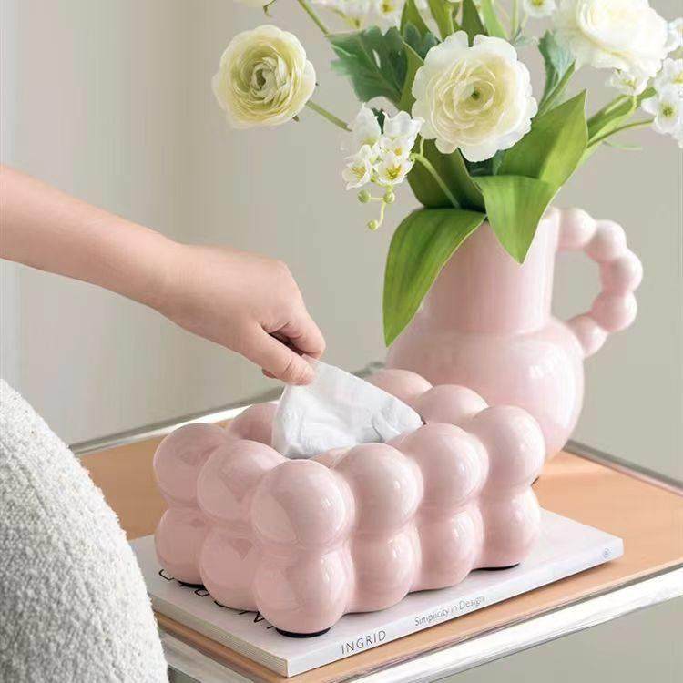 北欧家居轻奢陶瓷纸巾盒摆件客厅高档卫生纸盒创意家用高级感餐桌,淘宝优惠券,粉丝福利购,淘宝优惠卷