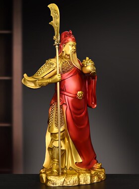 铜关公摆件关公铜像武财神爷武圣关公铜像客厅办公室店铺桌面摆件
