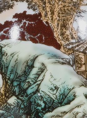 景德镇陶瓷器福蛋电视柜摆件客厅装饰品创意家居酒柜工艺摆设小