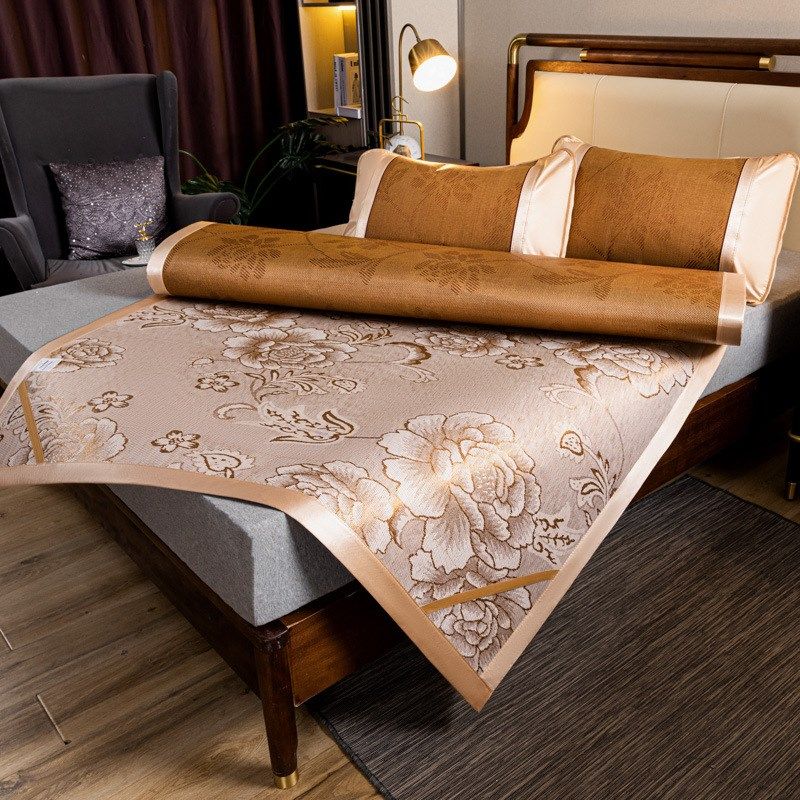 夏季双面藤席床上用品空调可折叠天然冰丝艾草凉席子学生宿舍,淘宝优惠券,粉丝福利购,淘宝优惠卷