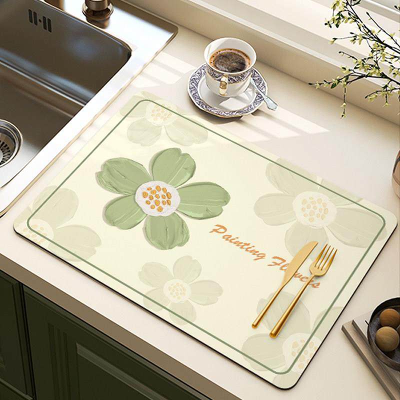 厨房沥水垫子吧台矽藻泥吸水杯垫茶台隔热垫子碗盘杯子免洗干 干,淘宝优惠券,粉丝福利购,淘宝优惠卷