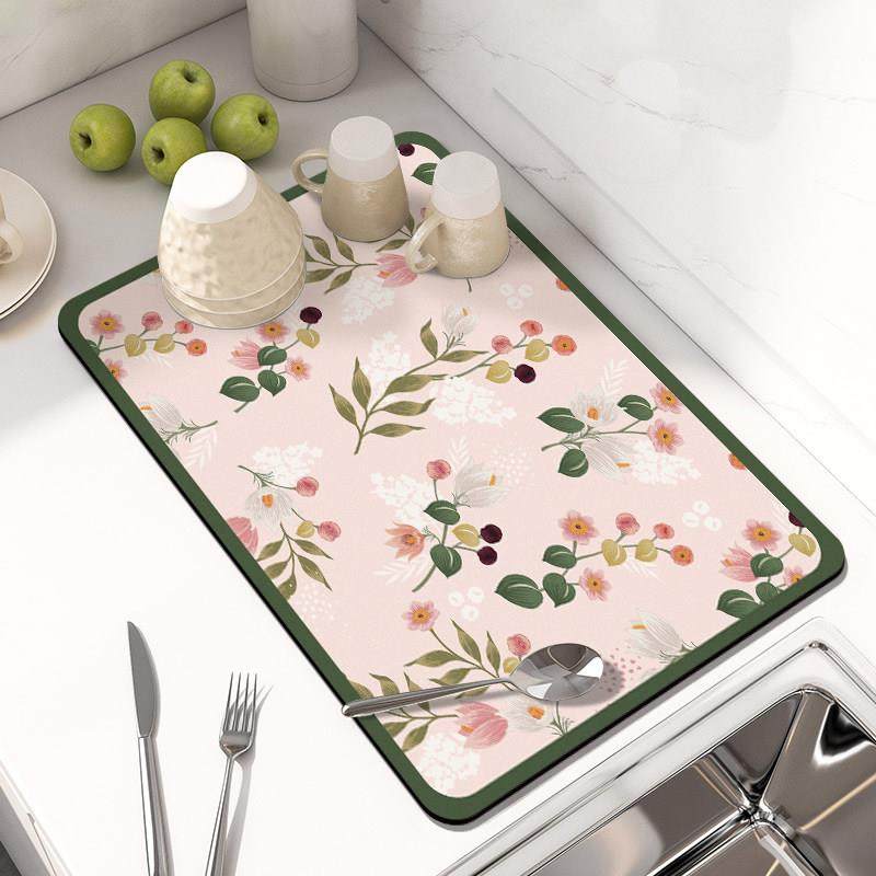 厨房沥水垫子吧台矽藻泥吸水杯垫茶台隔热垫子碗盘杯子免洗干 干,淘宝优惠券,粉丝福利购,淘宝优惠卷