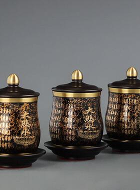 臻品纯铜佛具套装供佛用品家用全套供佛套装香炉供水杯佛前供灯