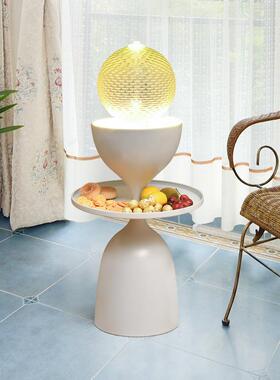 现代风格客厅装饰流水摆件循环水落地循环水特色储物角沙发风水球