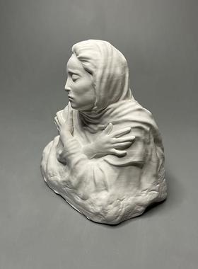 轻奢艺术人物复古雕塑石膏像扩香石高级小众氛围摆件家居软装饰品