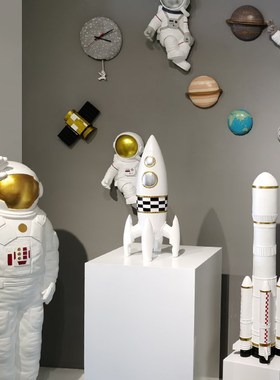 1.3米宇航员大型落地摆件火箭模型科技馆样板房餐厅商场橱窗摆设