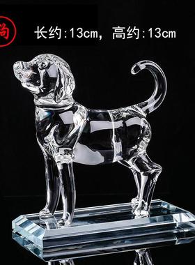 水晶十二生肖摆件鼠牛龙蛇鸡狗猪家居玄关客厅招财家俱装饰工艺礼