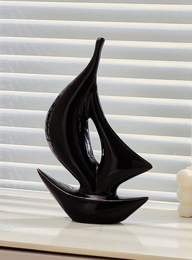 轻奢一帆风顺帆船摆件家居饰品客厅酒柜电视柜办公室W装饰乔迁礼