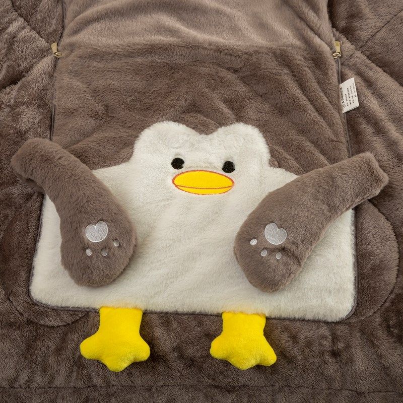 加厚冬季小企鹅两用抱枕被靠垫枕头被午休午睡学生宿舍汽车沙发礼,淘宝优惠券,粉丝福利购,淘宝优惠卷