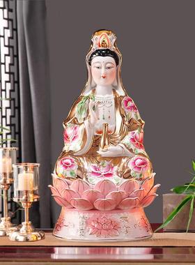 南海观音菩萨雕像陶瓷饰品全国潮流高端中国风家居客厅店壁挂式观